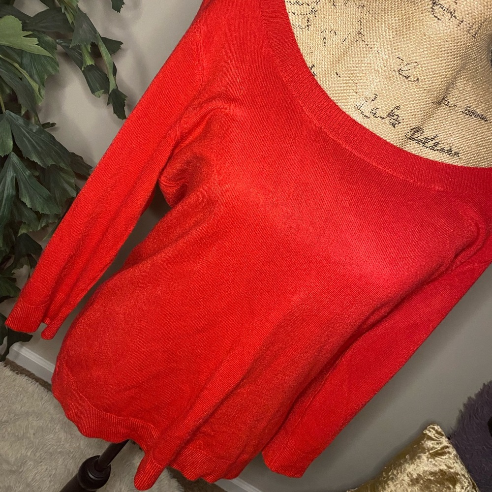 Red long sleeve sweater